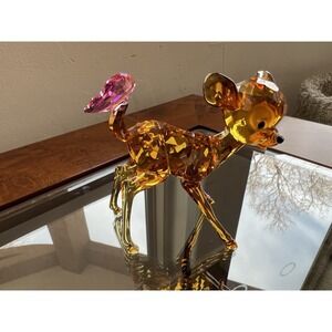 Swarovski Bambi Disney Color Crystal Figurine Retired # 5004688 Box Lid Missing
